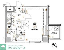JR埼京線 板橋駅 徒歩4分の賃貸マンション 5階1Kの間取り