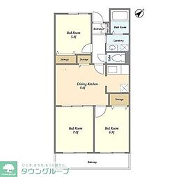 ネオプロミネンス 3DKの間取図画像