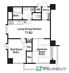 ライブ赤羽 2LDKの間取図画像