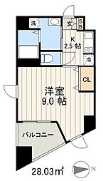 ノーザンクロス 1Kの間取図画像