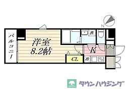 GRANPASEO田端A 1Kの間取図画像
