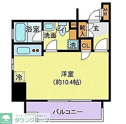 プレール・ドゥーク赤羽2 ワンルームの間取図画像
