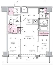 SYFORME NISHISUGAMO 2DKの間取図画像