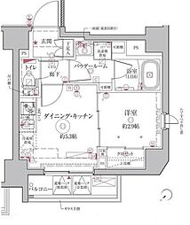 クレイシア・ヴァースクレイシアIDZ王子アーバンヒルズ 1DKの間取図画像