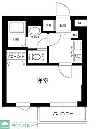 グランティアラ駒込 1Kの間取図画像