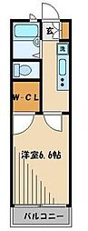 レオパレスブルーシャイン 1Kの間取図画像
