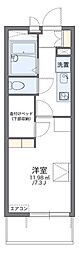 レオパレス喜沢美園 1Kの間取図画像