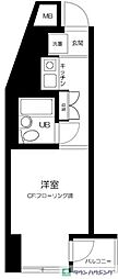 スカイコート田端 1Kの間取図画像