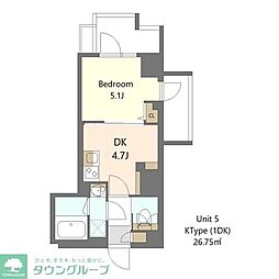 S-RESIDENCE高島平asolea 1DKの間取図画像