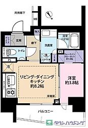 ザ・パークハウス赤羽フロント 1LDKの間取図画像