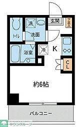 ラクラス池袋 1Kの間取図画像