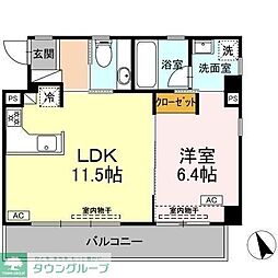 エリーワールド 1LDKの間取図画像
