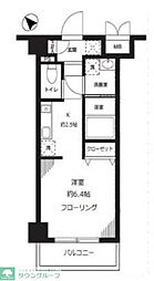 パルメゾン見次公園 1Kの間取図画像