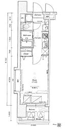 ヴェルト川口 1Kの間取図画像