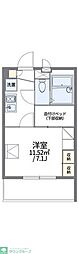 レオパレスルミエール07 1Kの間取図画像