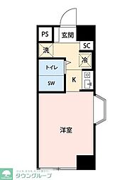 J-フラッツ川口本町 1Kの間取図画像