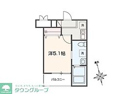 MELLAS川口 1Kの間取図画像