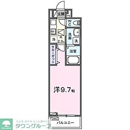 ヒカルサ東川口 1Kの間取図画像