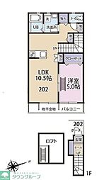 グレーシア 1LDKの間取図画像