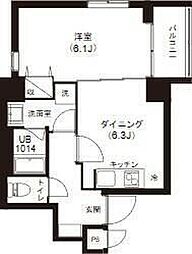 都営浅草線 本所吾妻橋駅 徒歩12分の賃貸マンション 2階1DKの間取り