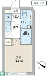 レピュア三ノ輪レジデンスII 4階1Kの間取り