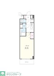 MARKS SAKURA 4階1Kの間取り