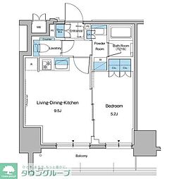 ルフォンプログレ秋葉原マークス 10階1LDKの間取り