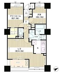 エンブレムコート明石町 9階2LDKの間取り