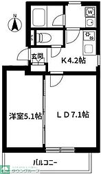 ＫＩ−418 4階2Kの間取り