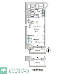 パークアクシス本所・親水公園 3階1LDKの間取り