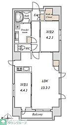 ＬｉｖｅＦｌａｔ錦糸町 7階2LDKの間取り