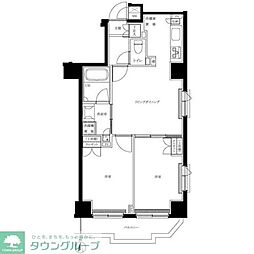 ルーブル両国弐番館 3階2LDKの間取り