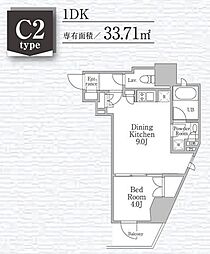 レジディア文京本郷IV 7階1DKの間取り