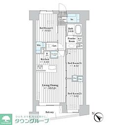 ザ・グランクラッセ日本橋イースト 2階3LDKの間取り