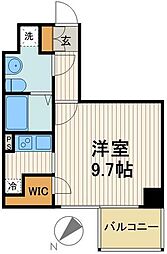 プレール・ドゥーク東京EAST Ｖ 2階1Kの間取り