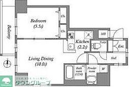 N-Stage両国 9階1LDKの間取り