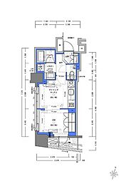 ディームス大手町ノース 7階1DKの間取り