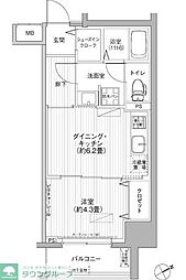 ワイズ柳橋 12階1DKの間取り