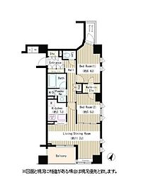 コクヨーレ日本橋 9階2LDKの間取り
