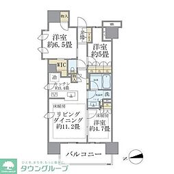 Ｂｒｉｌｌｉａ三河島ＳｔａｔｉｏｎＦｒｏｎｔ 9階3LDKの間取り