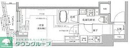 ティモーネ　プレミアムノルド亀戸 5階1Kの間取り
