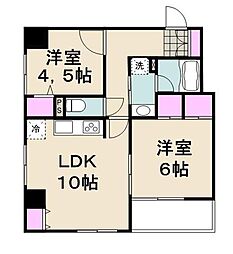 パートナーシップアパートメント 12階2LDKの間取り