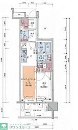プレシス東京三ノ輪 5階1LDKの間取り