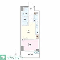 ロイジェント扇橋 8階1DKの間取り