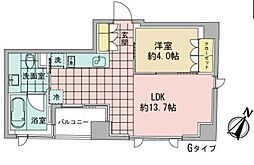 AZ日本橋人形町 5階1LDKの間取り
