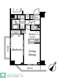 ARTESSIMOREVE 1LDKの間取図画像