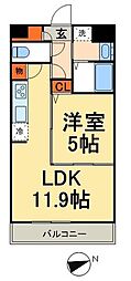 ファインクレスト入谷 1LDKの間取図画像