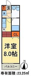 RESIDIA上野御徒町 1Kの間取図画像