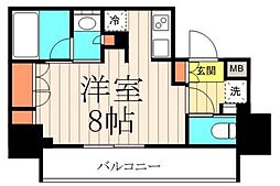 ブラウ門前仲町 ワンルームの間取図画像