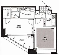 サウンドおしあげ 1LDKの間取図画像